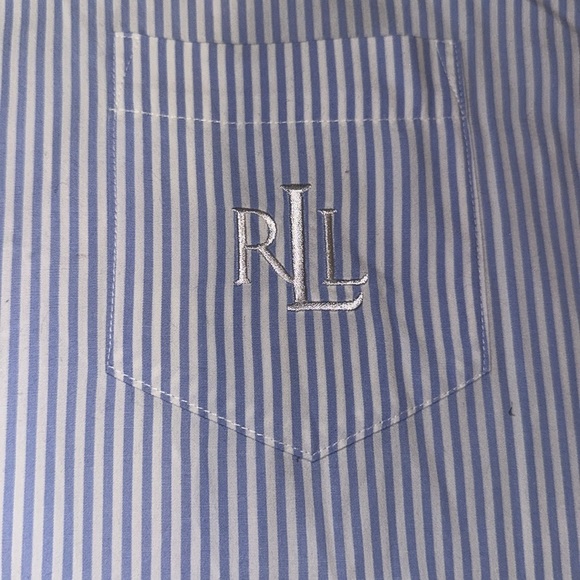 Lauren Ralph Lauren Striped Tunic/Dress with Embroidered RLL on pocket size L - Picture 2 of 5